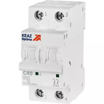 Автоматический выключатель КЭАЗ Opti Din BM63 2P C40 А 4.5 кА