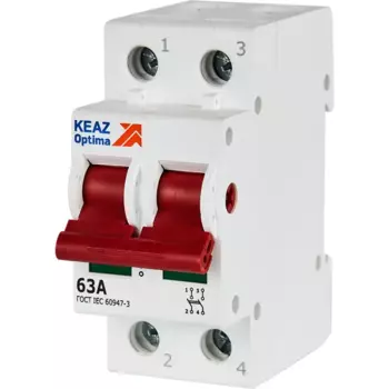 Автоматический выключатель КЭАЗ Opti Din ВМ63PL 2P C63 А 4.5 кА