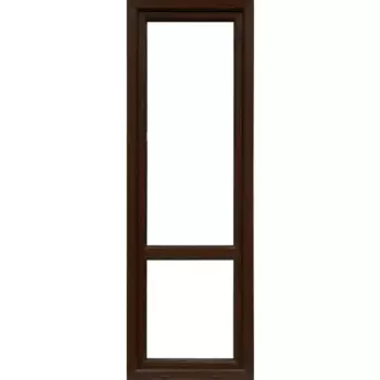 Балконная дверь пластиковая ПВХ VEKA 2130x700 мм (ВxШ) поворотная однокамерный стеклопакет белый/Темный дуб