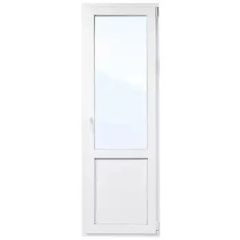 Балконная дверь ПВХ VEKA одностворчатая 2130x700 мм (ВxШ) правая поворотно-откидная двуxкамерный стеклопакет белый/белый