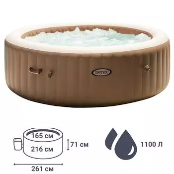 Бассейн спа надувной круглый 165x216x71 см 1100 л