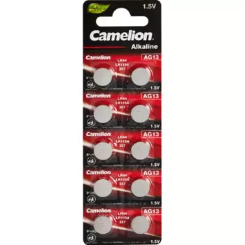 Батарейка Camelion алкалиновая Mercury Free AG13-BP10 LR44 10 шт.
