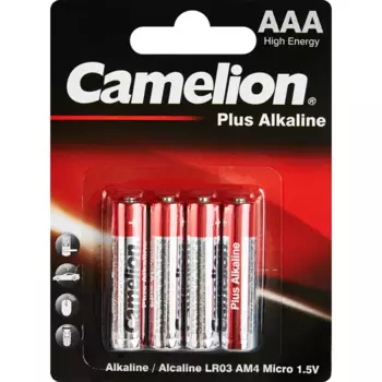 Батарейка Camelion Plus Alkaline LR03-BP4 алкалиновая LR03 AAA 4 шт.