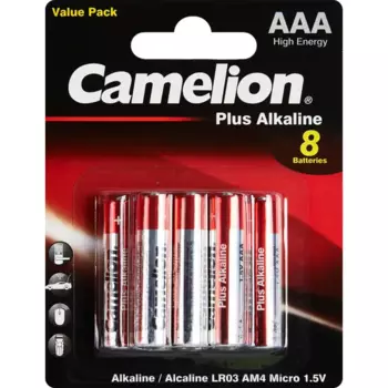 Батарейка Camelion Plus Alkaline LR03-BP5+3 алкалиновая LR03 AAA 8 шт.