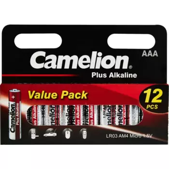 Батарейка Camelion Plus Alkaline LR03-HP12 алкалиновая LR03 AAA 12 шт.
