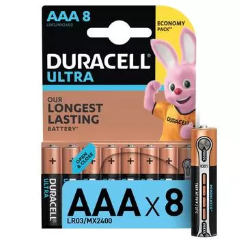 Батарейка алкалиновая Duracell Ultra AAA 8 шт.