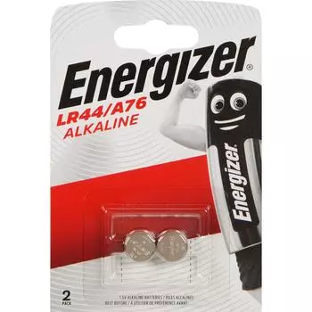 Батарейка алкалиновая Energizer LR44/A76 FSB2, 2 шт.