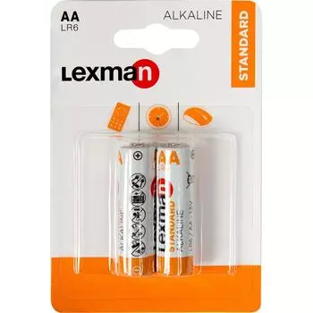 Батарейка Lexman Standard AA (LR6) алкалиновая 2 шт.