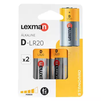 Батарейка алкалиновая Lexman D/LR20 2 шт.