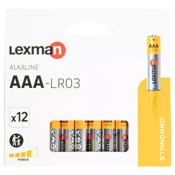 Батарейка алкалиновая Lexman LR03 AAA 12 шт.