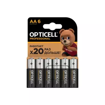 Батарейка Opticell Professional алкалиновая LR6 AA 6 шт.