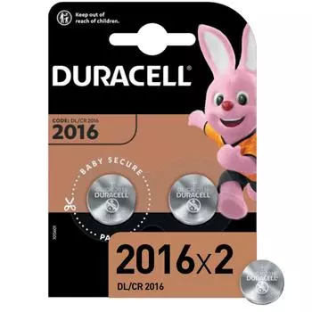 Батарейка литиевая Duracell CR2016, 2 шт.