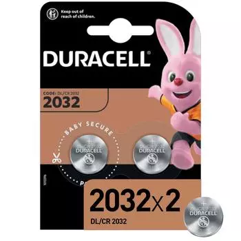 Батарейка литиевая Duracell CR2032, 2 шт.
