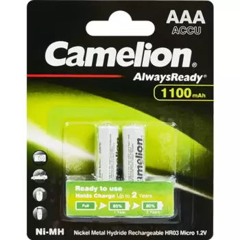 Аккумулятор Camelion Always Ready NH-AAA1100BP2 Ni-Mh HR03 AAA 1100 мАч 1.2В 2 шт.