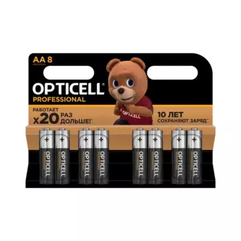 Батарейка Opticell Professional алкалиновая LR6 AA 8 шт.