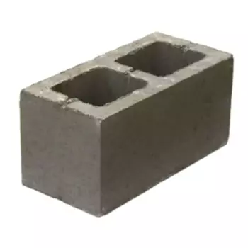 Блок бетонный 360x250x200 мм серый