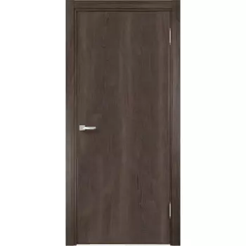 Блок дверной глухой финиш-бумага ламинация цвет дуб венге 67x204 см (с замком и петлями)