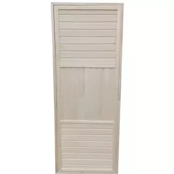 Дверь для бани деревянная осина 75x195 см двусторонняя