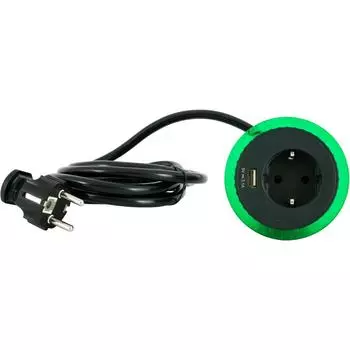 Блок с розеткой и USB Schneider Unica System цвет антрацит