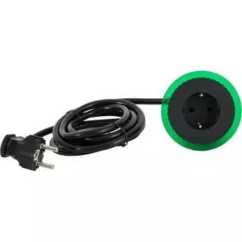 Розетка встраиваемая в столешницу Schneider Unica System 1 розетка с заземлением 2 м 3670 Вт цвет антрацит