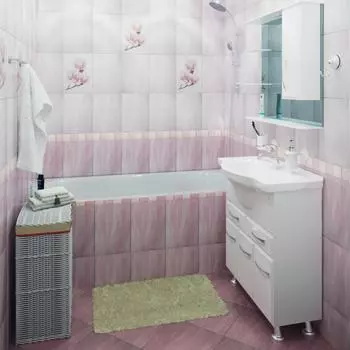 Бордюр «Агата С» 25х3.5 см цвет розовый