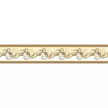 Бордюр бумажный «Симфония» Б-014 0.06x14 м, вензель, цвет бежевый