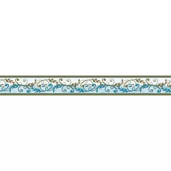 Бордюр бумажный «Симфония» Б-017 0.04x14 м, вензель, цвет бежевый/голубой