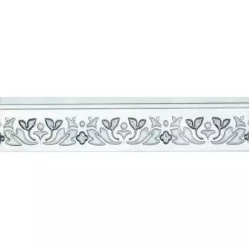 Бордюр напольный LB Ceramics Бьянка Каррара 10x45 см матовый цвет бело-серый мрамор