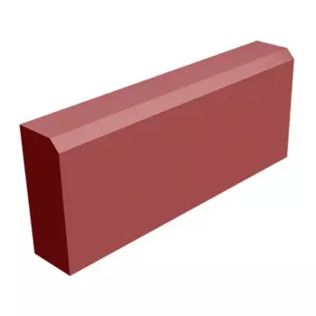 Бордюр садовый 500x200x70 мм цвет красный
