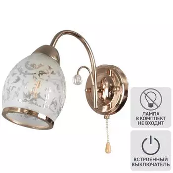 Бра Eurosvet Валери 30026/1, цвет золото/белый