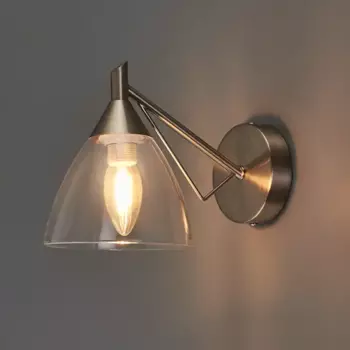 Бра Freya FR2026WL-01N, цвет никель/прозрачный