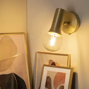 Бра Inspire Hoki E27x1 металл цвет матовая латунь