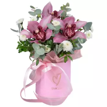 Букет Гвоздика, орхидея 3 шт.