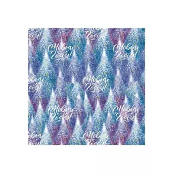 Бумага упаковочная «Елки» 100x70 см цвет разноцветный