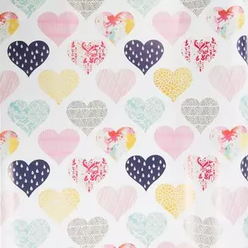 Бумага упаковочная «Сердца» 100x70 см