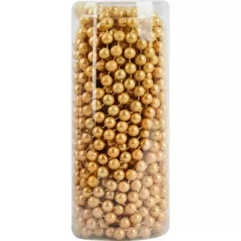 Бусы пластиковые D8мм 10м карамельный