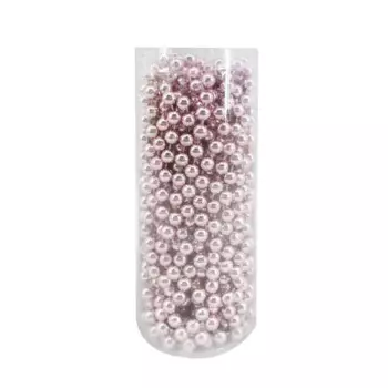 Бусы пластиковые D8мм 10м розовый