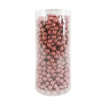 Бусы пластиковые D8мм 10м темно-розовый