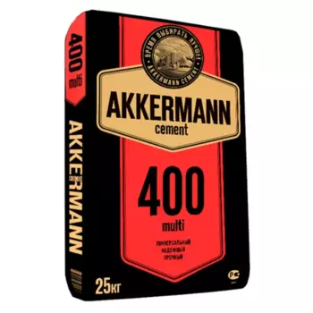 Цемент Akkermann M400 ЦЕМ II А-И 32.5 Н 25 кг