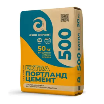 Цемент Азия Цемент M500 ЦЕМ II А-П 42.5 Н 50 кг