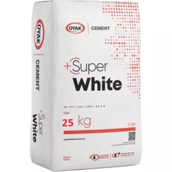 Цемент М600 ЦЕМ I 52.5 R Adana белый 25 кг