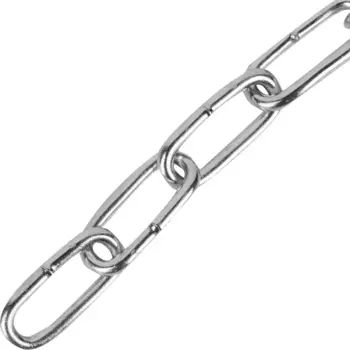 Цепь оцинкованная длиннозвенная DIN 763 6 мм, на отрез