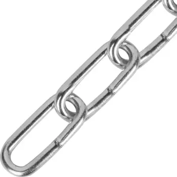 Цепь оцинкованная длиннозвенная DIN 763 8 мм, на отрез