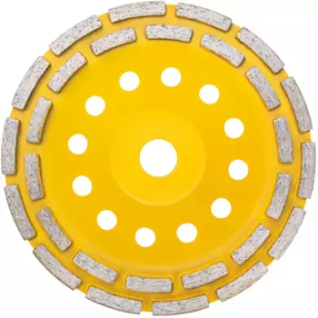 Чашка алмазная двухрядная по бетону Kranz KR-90-0253 180x22.2 мм