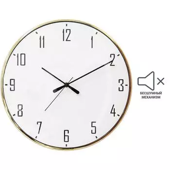 Часы настенные Apeyron ML200-915 ø33 см металл цвет золотой