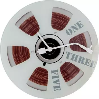 Часы настенные «Бобина» D30 см пластик цвет коричневый