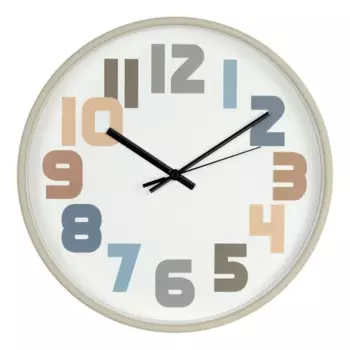 Часы настенные Цифры d30 см цвет белый