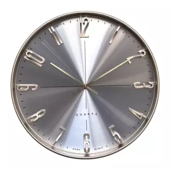 Часы настенные Dream River 3D круглые металл цвет серебро бесшумные 40 см