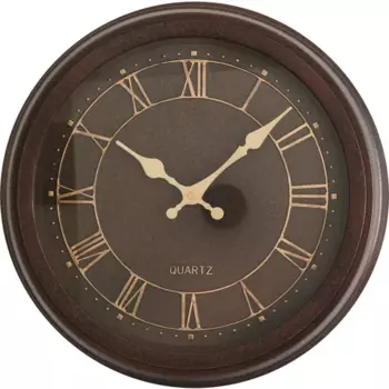 Часы настенные Dream River DMR круглые 35.6 см цвет коричневый