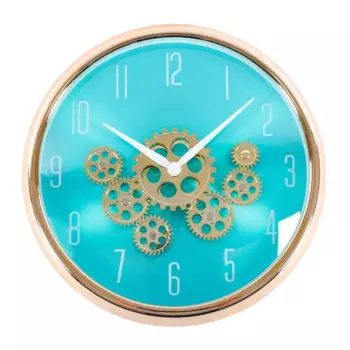 Часы настенные Dream River круглые алюминий цвет бирюзовый бесшумные 35 см
